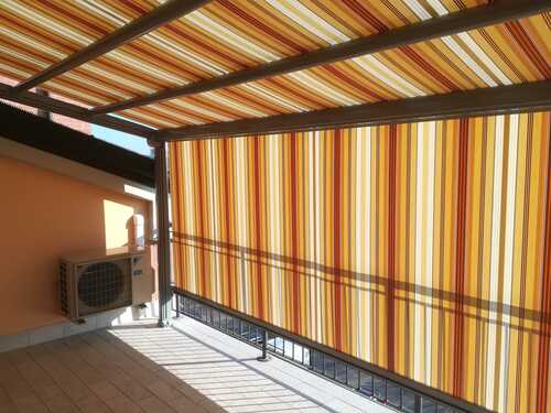 Tenda ad attico per balcone vista interna